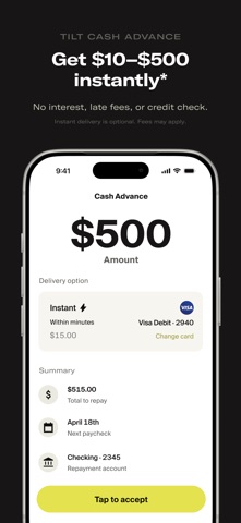 Tilt App Store screenshot